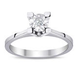 1 ct. Görünümlü 0.04 ct. Pırlanta Tektaş Yüzük