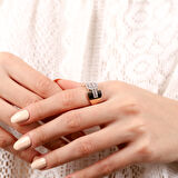 14 Ayar Sarı Altın Baget Yüzük Claris