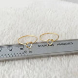 14 Ayar Düğüm Altın Yüzük Kalp