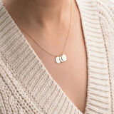 Plaka Harf Altın Kolye 14 Ayar Sarı Altın