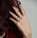 Altın Tektaş Yüzük Özel Tasarım Swarovski