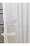 Exculusive Zehra Ütü İstemez Kırışmaz Sade 2Kat Pileli Tül Perde