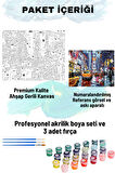 Sayılarla Boyama Seti Numaralı Tuval Fırça Boya 40x50 Cm Taksi NewYork