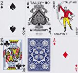 Tally-Ho Fan Back Kırmızı Mavi Standart Oyun Kağıdı Destesi Kartları 2 Paket
