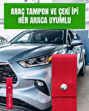 Mercedes Tasarımlı, Kırmızı Renk Yüksek Kalite Tampon & Çeki ipi, 2li Paket