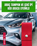 Nissan Tasarımlı, Kırmızı Renk Yüksek Kalite Tampon & Çeki ipi, 2'li Paket