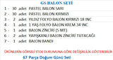 TARAFTAR SARI, KIRMIZI 60 ADET BALON 2 ADET YILDIZ, 1 YAŞ KREM FOLYO BALON SETİ 