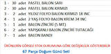 TARAFTAR SARI, KIRMIZI 60 ADET BALON 2 ADET YILDIZ, 2 YAŞ KREM FOLYO BALON SETİ 