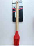 Kuka Bambu Saplı Yumurta Fırçası Kırmızı Renk 27 cm