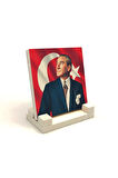 Mustafa Kemal Atatürk Baskılı Taş Masaüstlük 10X10
