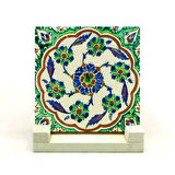 Osmanlı Çini Deseni (Mesih Mehmet Paşa Camii)Baskılı Doğaltaş Masaüstlük