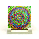 Mandala DesenBaskılı Doğaltaş Masaüstlük