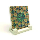 Geometrik Rumi DesenBaskılı Doğaltaş Masaüstlük