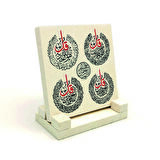 4 Kul (Kafirun, İhlas, Felak ve Nas) SureleriYazılı Doğaltaş Masaüstlük