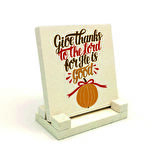 Zebur 107:1 AyetiBaskılı Doğaltaş Masaüstlük