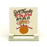 Zebur 107:1 AyetiBaskılı Doğaltaş Masaüstlük