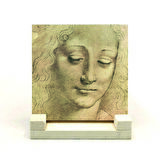 Baş Etüdü (Leonardo Da Vinci)Baskılı Doğaltaş Masaüstlük