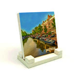 Amsterdam GörseliBaskılı Doğaltaş Masaüstlük