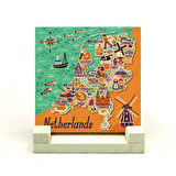 Hollanda SembolleriBaskılı Doğaltaş Masaüstlük