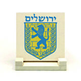 Kudüs Şehir LogosuBaskılı Doğaltaş Masaüstlük