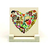 Fransa SembolleriBaskılı Doğaltaş Masaüstlük