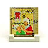 Osmanlı Diş Hekimi MinyatürüBaskılı Doğaltaş Masaüstlük