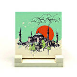 Ayasofya CamiiBaskılı Doğaltaş Masaüstlük