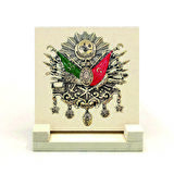 Osmanlı Arması Baskılı Doğaltaş Masaüstlük