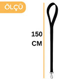 Beylini Dayanıklı Köpek Gezdirme Kayışı Metal Tokalı Bütün Tasmalara Uyumlu Evcil Hayvan Tasması Siyah 150 CM