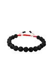 Lav Taşı Örme Bileklik 8 Mm (kırmızı Ipli)