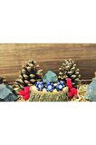 Lapis Lazuli Kalsedon Çiçek Motifli Örme Bileklik 6 Mm (üçlü)