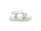 Ventes 58157Z Taş Şeritli Bilekten Lastikli 3cm Topuk Boyu Günlük Kadın Şık Sandalet