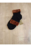 TAY TÜYÜ HAVLU PATİK ÇORAP KABARTMALI KOKULU YILBAŞI YUMUŞAK SÜSLÜ SİYAH KAHVE ÇORAP 36-40