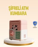 Çocuklar İçin Pembe ATM Görünümlü Elektronik Kumbara