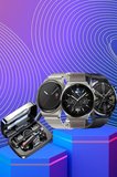 Kulak İçi Kablosuz Bluetooth Kulaklık ve NFC ve GPS Özellikli Akıllı Saat Alarm ve Titreşim