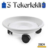 Tekerlekli Damacana ve Tüp Altlığı Beyaz