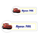 Okul Etiketi Kalem Defter Etiketi, Şimşek Macqueen Etiketi - 194 Adet Opak Sticker