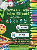 Okul Etiketi Kalem Defter Etiketi, Şirinler v1 Etiketi - 194 Adet Opak Sticker