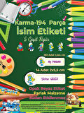 Okul Etiketi Kalem Defter Etiketi, Şirinler v2 Etiketi - 194 Adet Opak Sticker