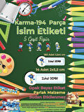 Okul Etiketi Kalem Defter Etiketi, Şirinler v4 Etiketi - 194 Adet Opak Sticker