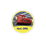 Okul Etiketi Kalem Defter Etiketi, Şimşek Macqueen Etiketi - 40 Adet 5cm Opak Sticker