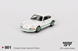 Mini GT 801 Porsche 911 Carrera RS 2.7 Grand Prix White with Green Livery