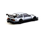 Tarmac Works Toyota Sprinter Trueno AE86 Widebody Beyaz / Siyah Tarmac Kartları ile Birlikte