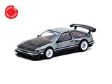 Tarmac Works Toyota Sprinter Trueno AE86 Widebody Beyaz / Siyah Tarmac Kartları ile Birlikte