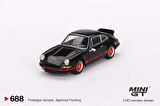 Mini GT 688 Porsche 911 Carrera RS 2.7 Black with Red Livery