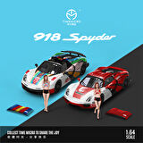 TimeMicro 1:64 Porsche 918 Kırmızı Le Mans Figürlü
