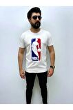 Bisiklet Yaka Erkek  Baskılı  T-shirt