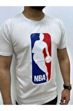 Bisiklet Yaka Erkek  Baskılı  T-shirt