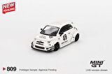 Mini GT 1/64 809 LB-WORKS x Abas Works ABARTH 595 Gara White