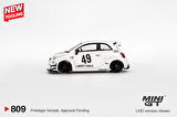 Mini GT 1/64 809 LB-WORKS x Abas Works ABARTH 595 Gara White